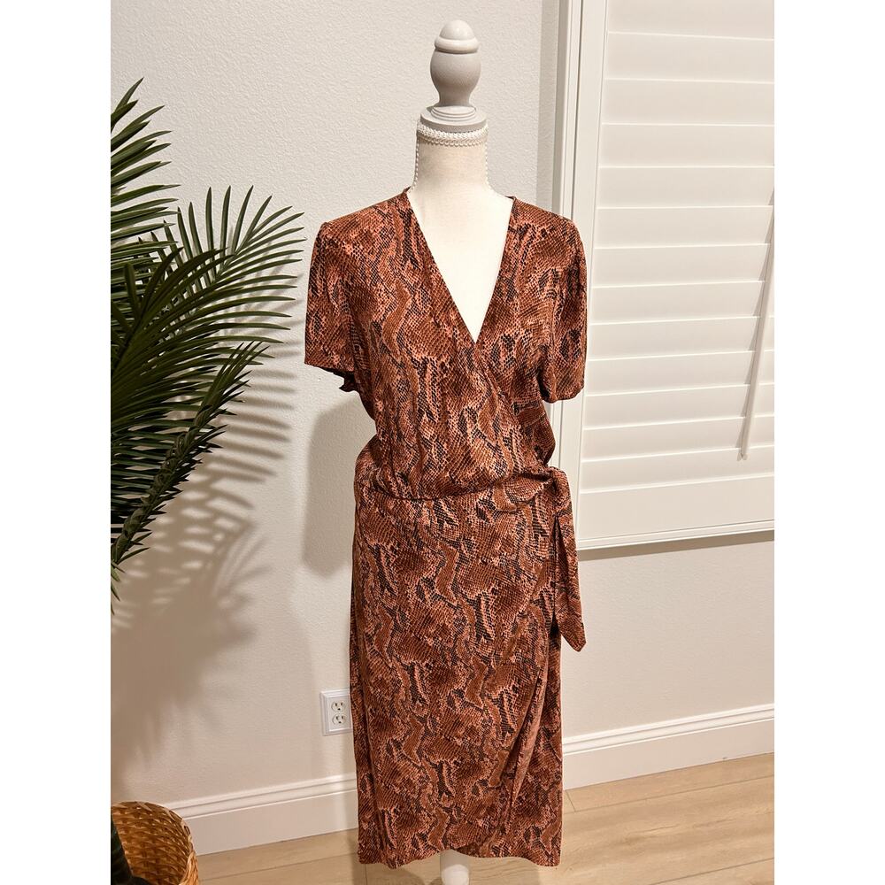 Express Snakeskin Wrap Dress – Size XL